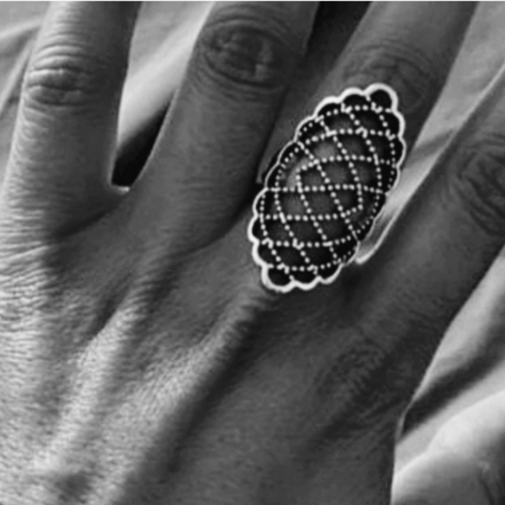MODCLOTH ELIZABETHIAN CAGED RING SIZE 7.5 - Picture 4 of 5